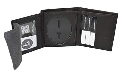 LB LEATHERBOSS Leatherboss Police Shield Badge Bifold